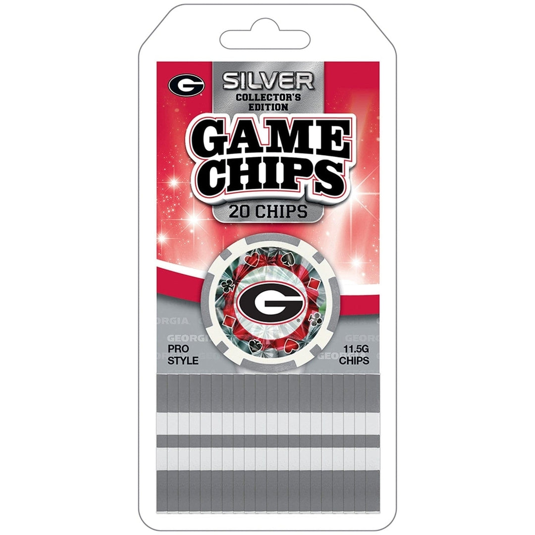 Georgia Bulldogs 20 Piece Poker Chips Image 1