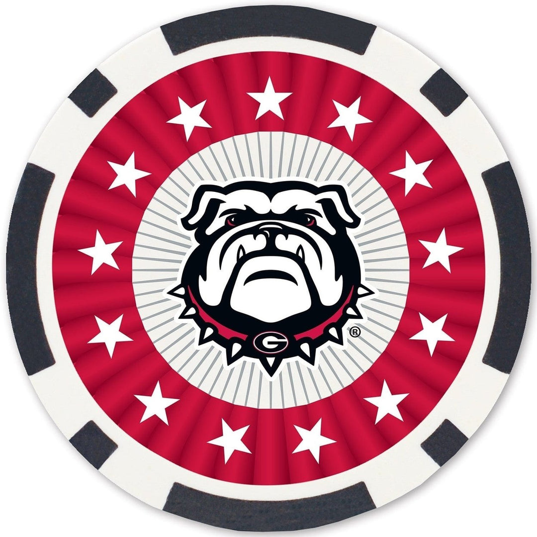 Georgia Bulldogs 100 Piece Poker Chips Image 4