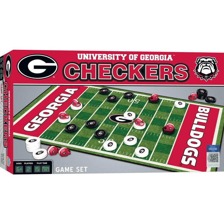 Georgia Bulldogs Checkers Board Game Image 1