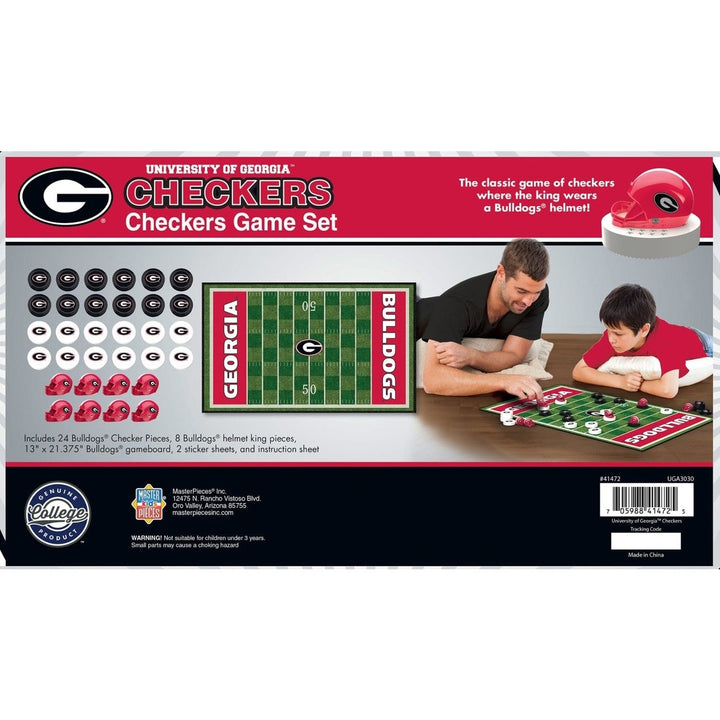 Georgia Bulldogs Checkers Board Game Image 3