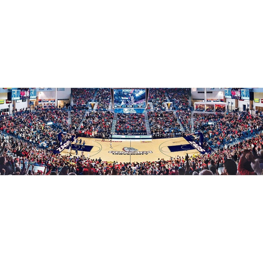 Gonzaga Bulldogs 1000 Piece Panoramic Jigsaw Puzzle 13x39 NCAA Recycled Material Image 2