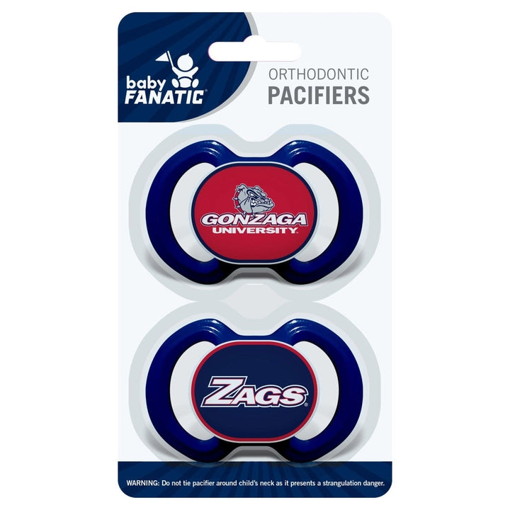 Gonzaga Bulldogs Pacifier 2-Pack Orthodontic BPA-Free Infant Soothing Set Image 2