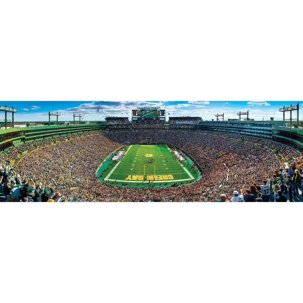 Green Bay Packers 1000 Piece Panoramic Jigsaw Puzzle 13x39 NFL Sports Image 2