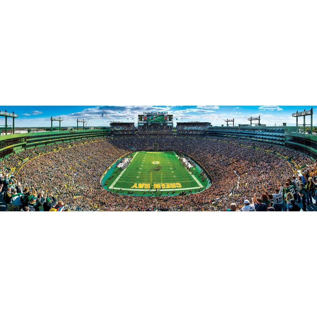 Green Bay Packers 1000 Piece Panoramic Jigsaw Puzzle 13x39 NFL Sports Image 2