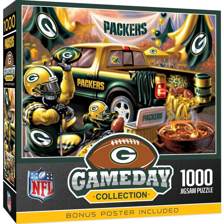 Green Bay Packers 1000 Piece Jigsaw Puzzle 19.25 x 26.75 Eco-Friendly Chipboard Image 1