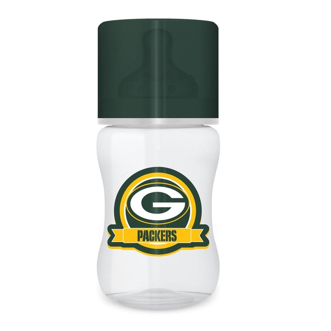 Green Bay Packers Baby Gift Set 3-Piece BPA-Free Pacifier Bottle Bib Image 3