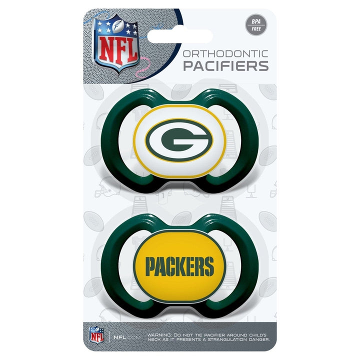 Green Bay Packers Pacifier 2-Pack Baby Soothing Orthodontic BPA-Free Image 2