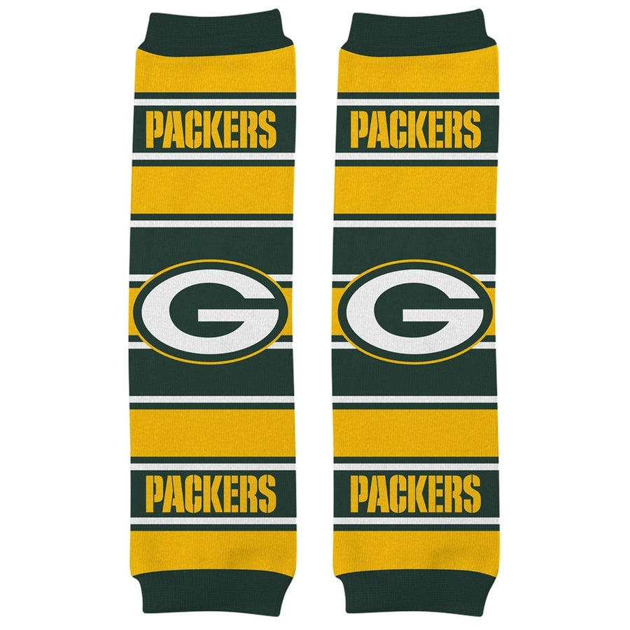 Green Bay Packers Baby Leg Warmers Cotton Spandex Unisex 9-35 lbs NFL Fans Image 1