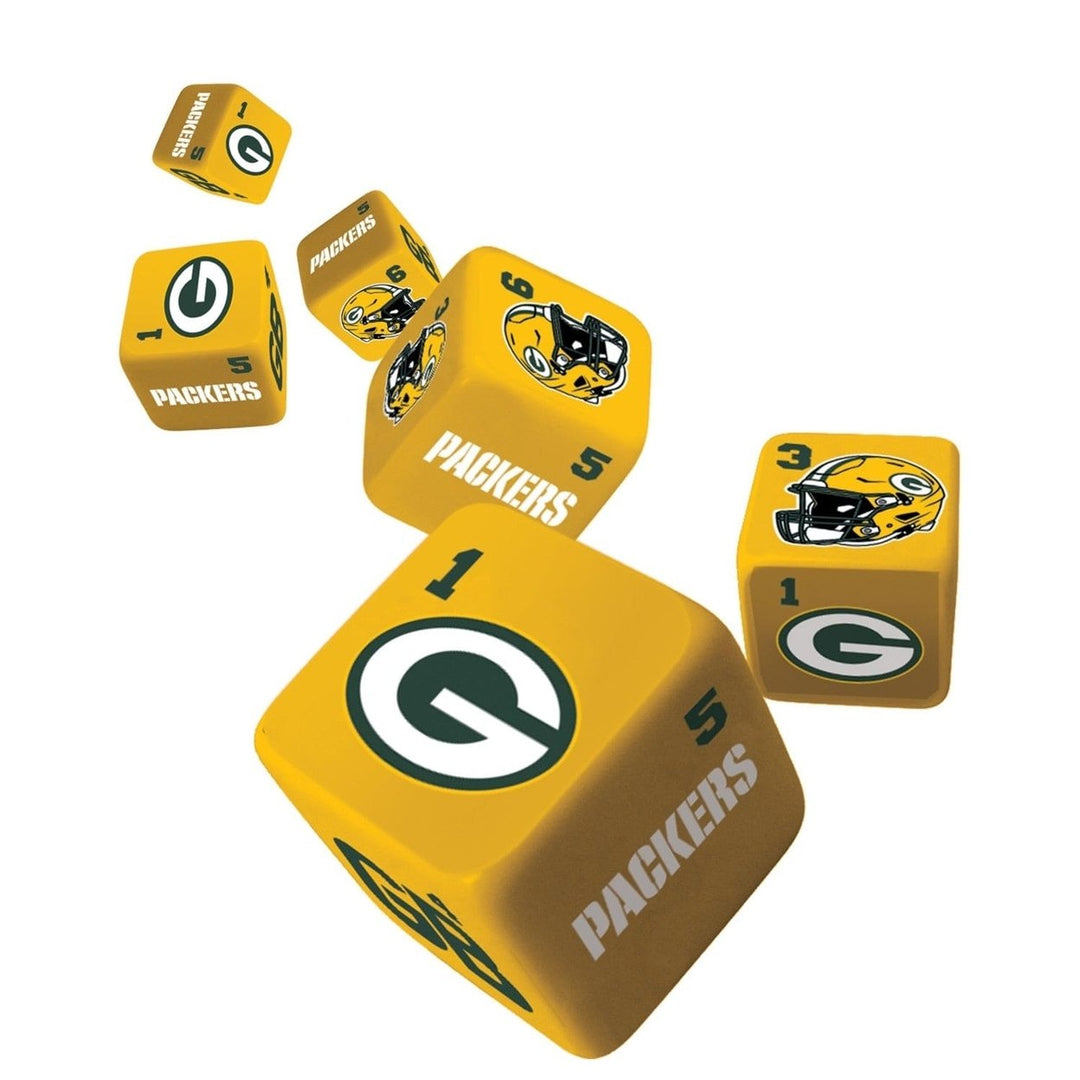 Green Bay Packers 19mm Dice Set Officially Licensed 6 Piece Gaming Dice Set Image 2