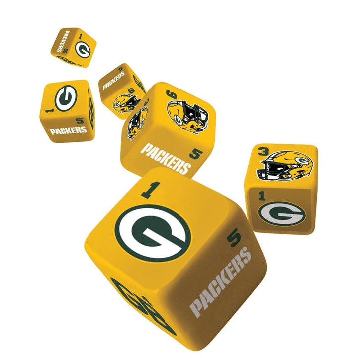 Green Bay Packers 19mm Dice Set Officially Licensed 6 Piece Gaming Dice Set Image 2