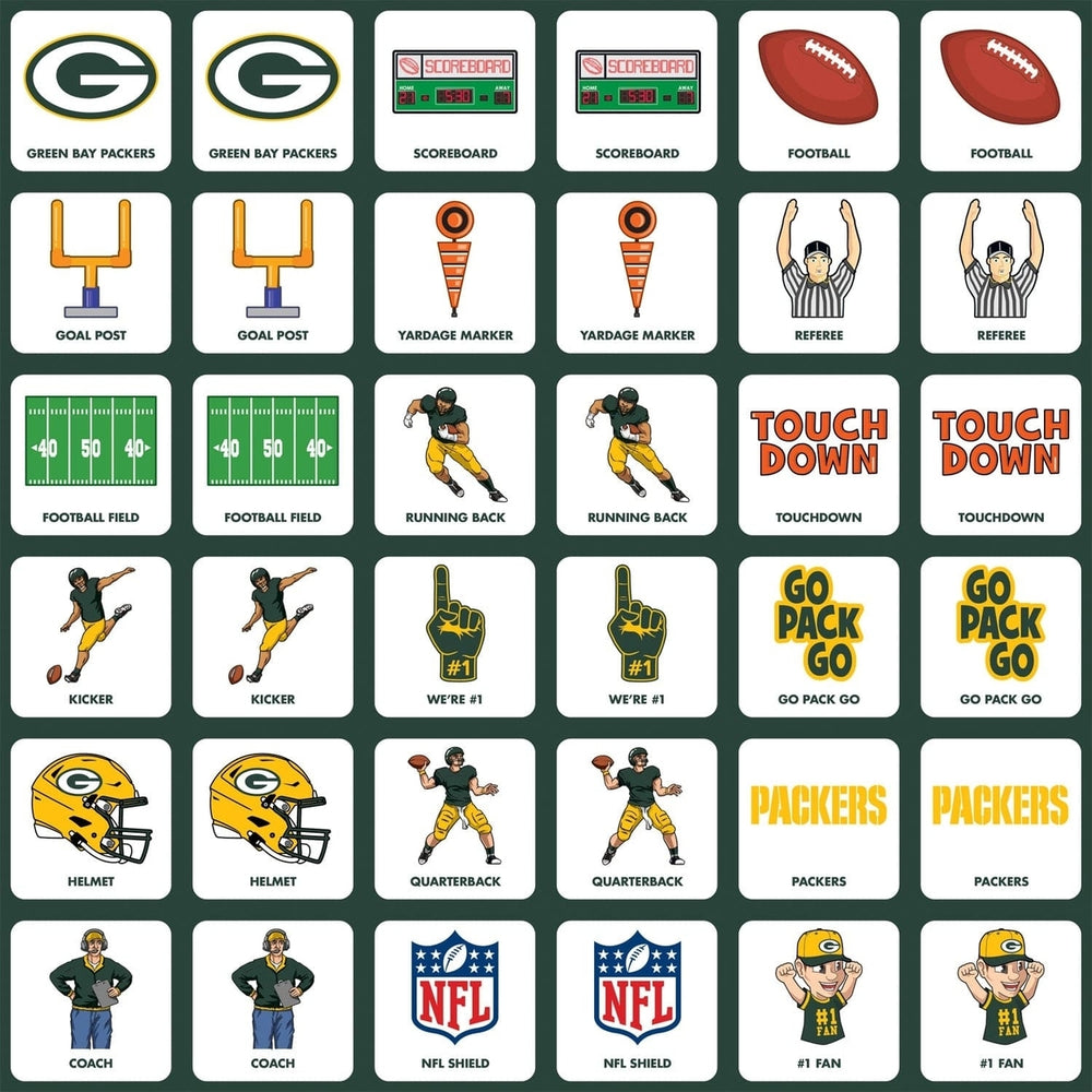 Green Bay Packers Matching Game Image 2