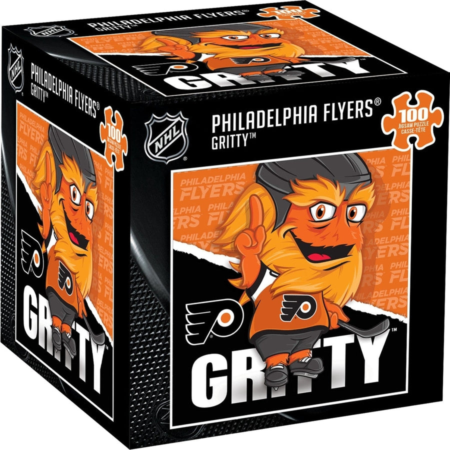 Gritty Philadelphia Flyers Mascot 100 Piece Jigsaw Puzzle 10x10 inches NHL Fun Image 1