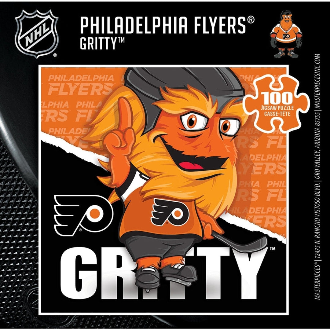 Gritty Philadelphia Flyers Mascot 100 Piece Jigsaw Puzzle 10x10 inches NHL Fun Image 3