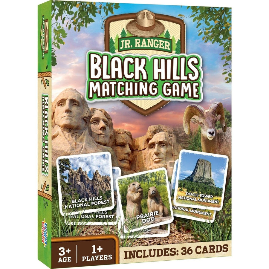 Jr Ranger Black Hills Matching Game Family Fun Memory Game 3+ by MasterPieces Image 1