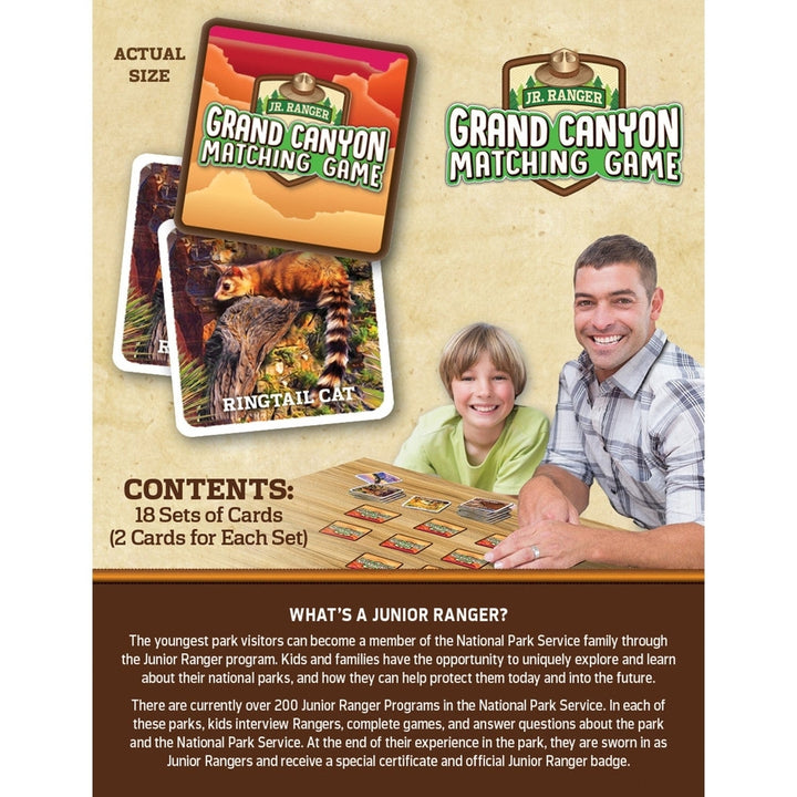 Jr Ranger Grand Canyon Adventure Matching Game Family Fun for Ages 3 Plus Image 3