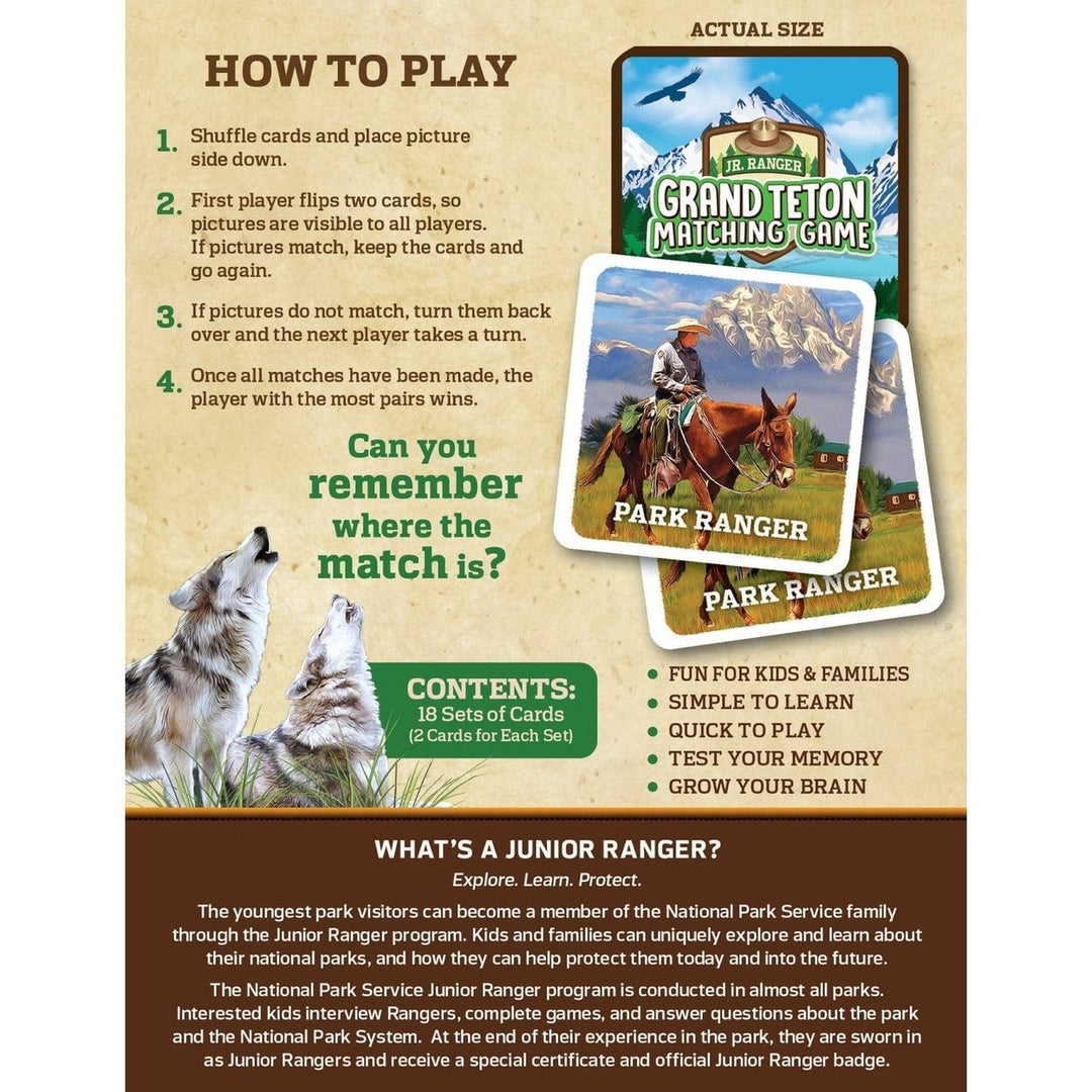 Jr. Ranger - Grand Teton Matching Game Image 3