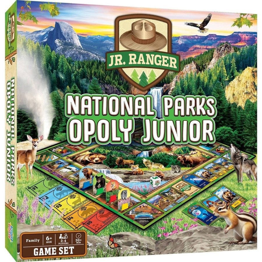 National Parks Opoly Junior Board Game Family Fun Adventure Kids Ages 5+ Image 1