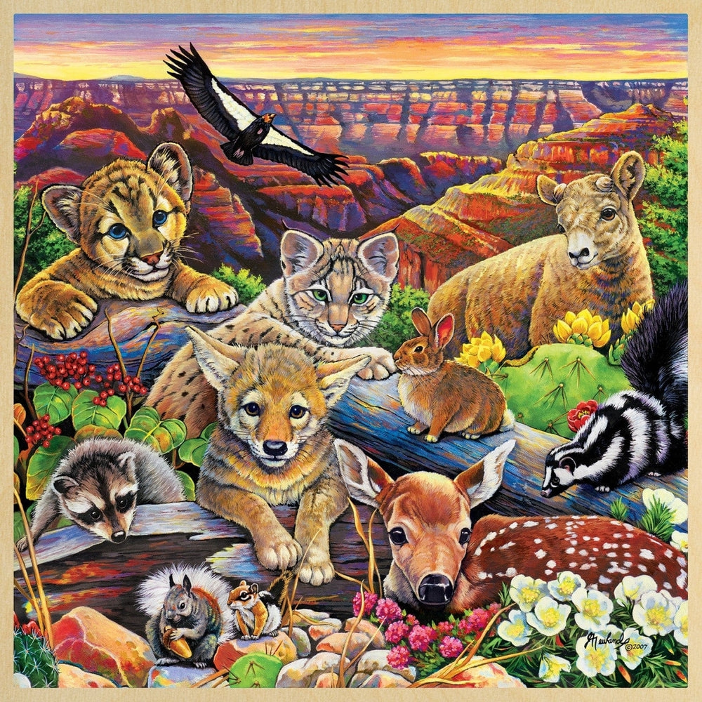 Jr. Ranger Grand Canyon Wildlife 48 Piece Wood Jigsaw Puzzle Fun Facts Kids Educational Image 2