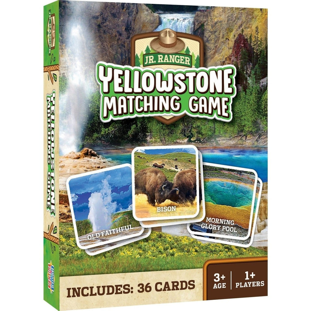 Jr Ranger Yellowstone Matching Game Wildlife Landmarks Family Fun Memory Game Image 1