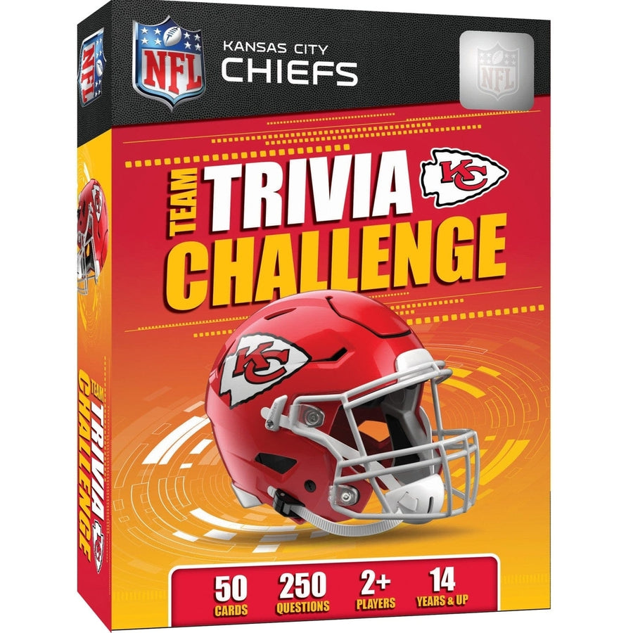 Kansas City Chiefs Trivia Challenge Game 50 Cards with 250 Questions Ages 12+ Image 1