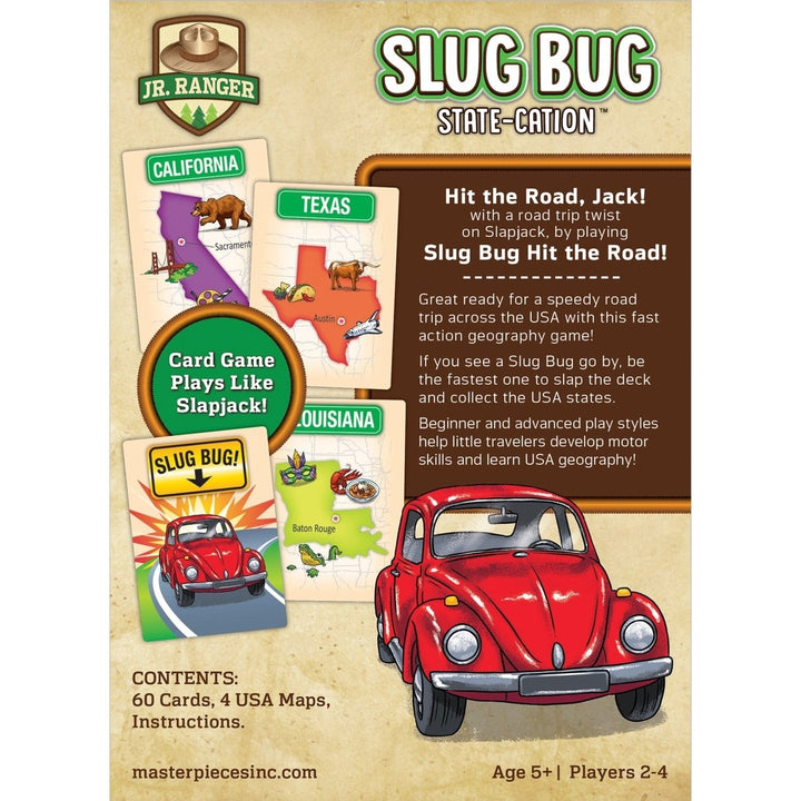 MasterPieces Slug Bug State-cation Card Game USA Geography Kids Family Fun Image 3