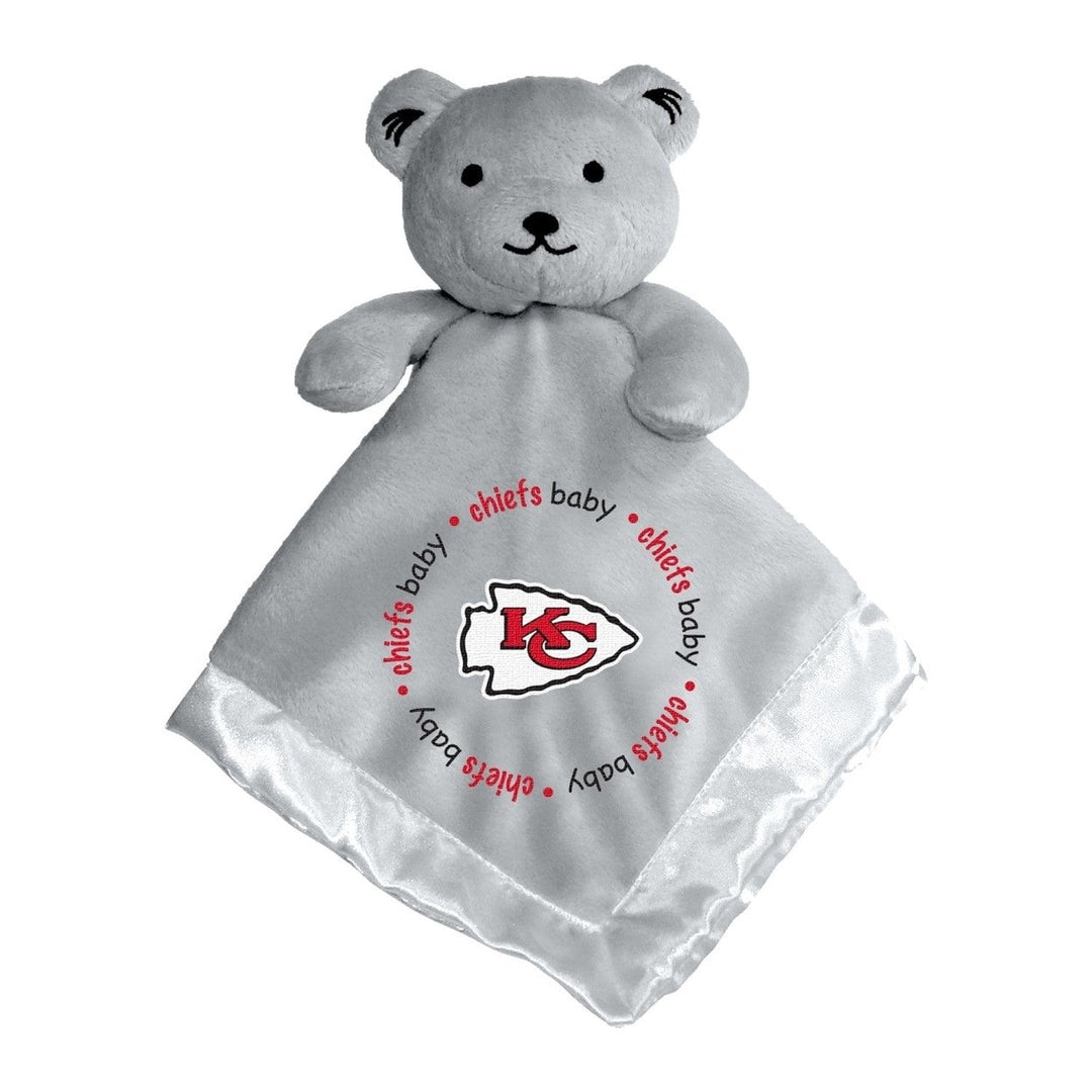 Kansas City Chiefs Security Bear Gray Soft Plush Baby Fanatics 14"x14" Image 1