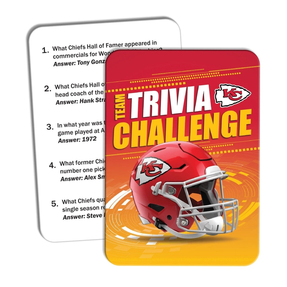 Kansas City Chiefs Trivia Challenge Game 50 Cards with 250 Questions Ages 12+ Image 2