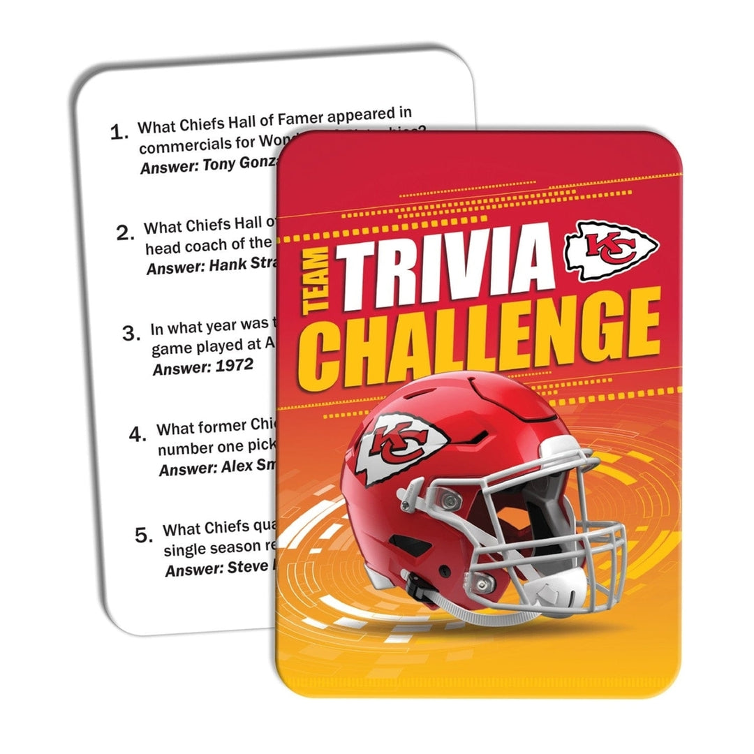 Kansas City Chiefs Trivia Challenge Game 50 Cards with 250 Questions Ages 12+ Image 2