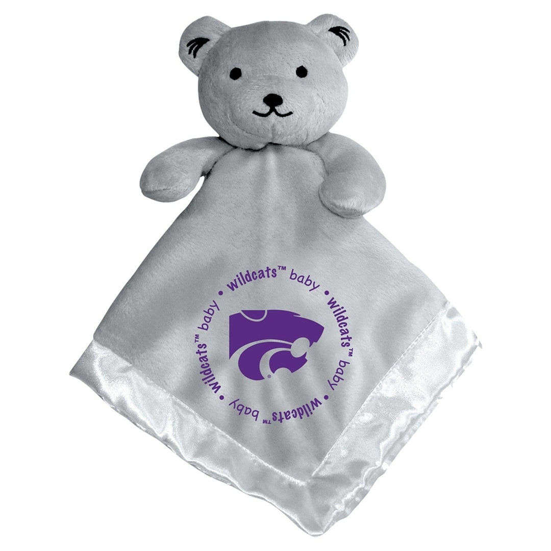 Kansas State Wildcats Security Bear Plush Gray 14in Soft Satin Lining Image 1