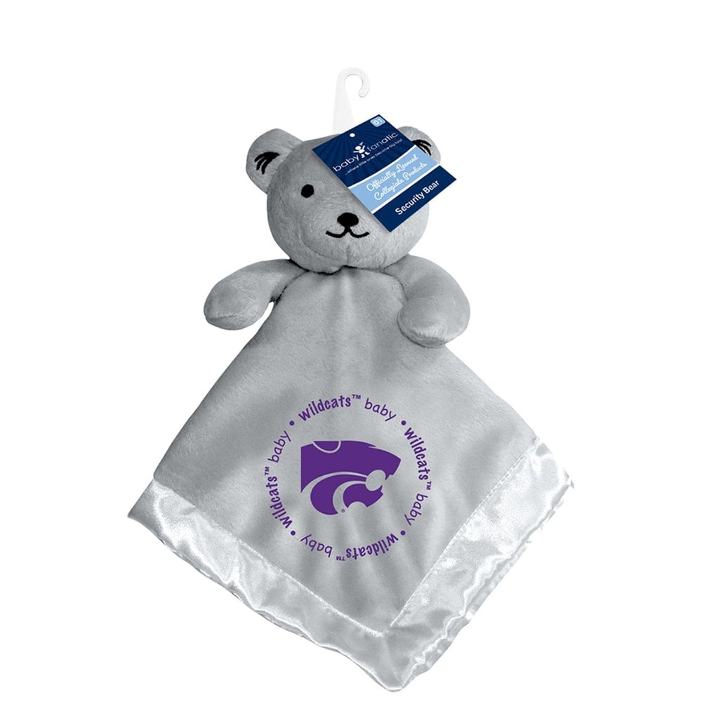 Kansas State Wildcats Security Bear Plush Gray 14in Soft Satin Lining Image 2