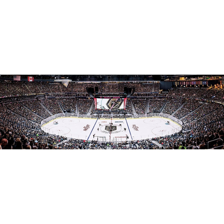 Las Vegas Golden Knights 1000 Piece Panoramic Jigsaw Puzzle 13x39 Recycled Materials Image 2