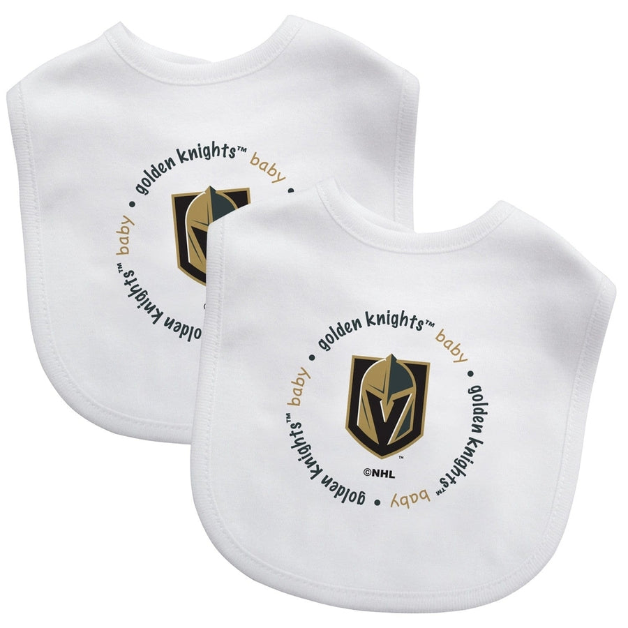 Las Vegas Golden Knights Baby Bibs 2-Pack 100% Cotton Infants Team Logo Image 1