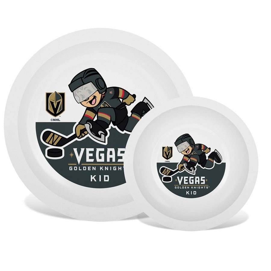 Las Vegas Golden Knights Baby Plate Bowl Set Dishwasher Safe BPA Free Fun Mealware Image 1