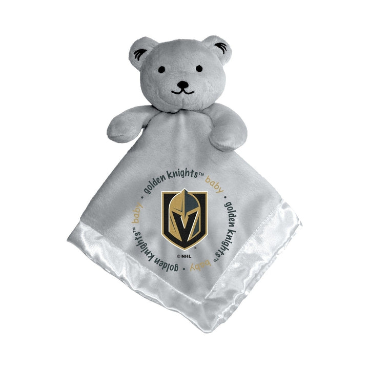 Las Vegas Golden Knights Security Bear Gray Soft Plush 14x14 Satin Lining Image 1