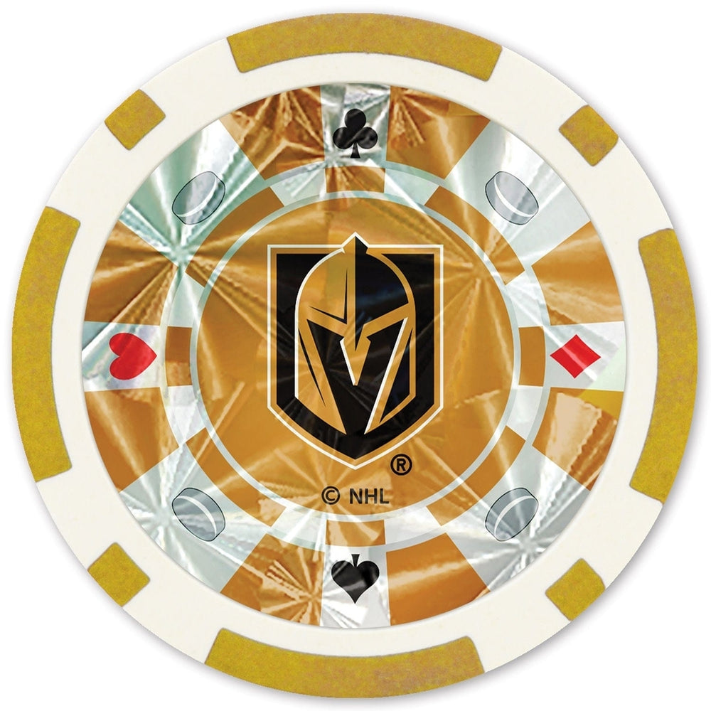 Las Vegas Golden Knights 20 Piece Poker Chips Gold Collector Edition Set Image 2