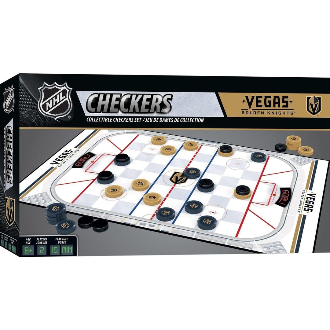 Las Vegas Golden Knights Checkers Board Game Officially Licensed NHL 13x21 Inches Image 1