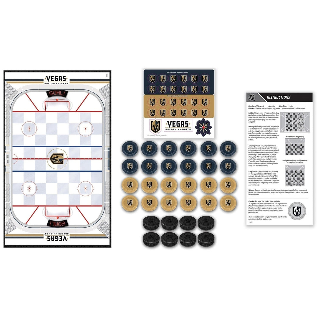 Las Vegas Golden Knights Checkers Board Game Officially Licensed NHL 13x21 Inches Image 2