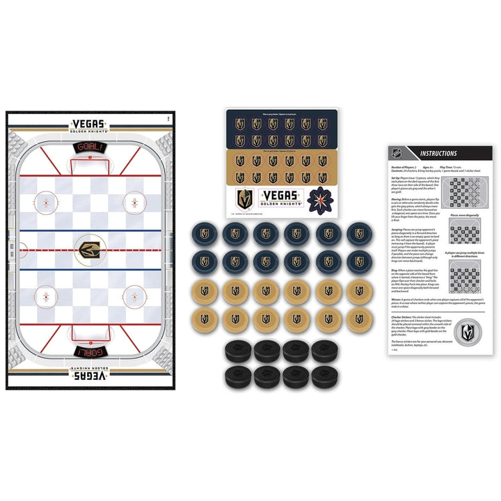 Las Vegas Golden Knights Checkers Board Game Officially Licensed NHL 13x21 Inches Image 2