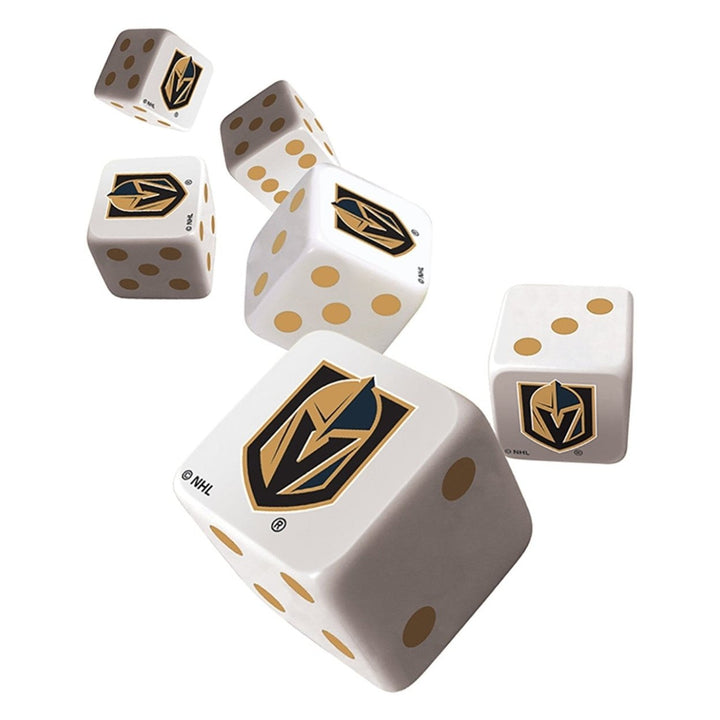 Las Vegas Golden Knights Dice Set 6-Piece Officially Licensed Gaming Dice 16mm Image 2