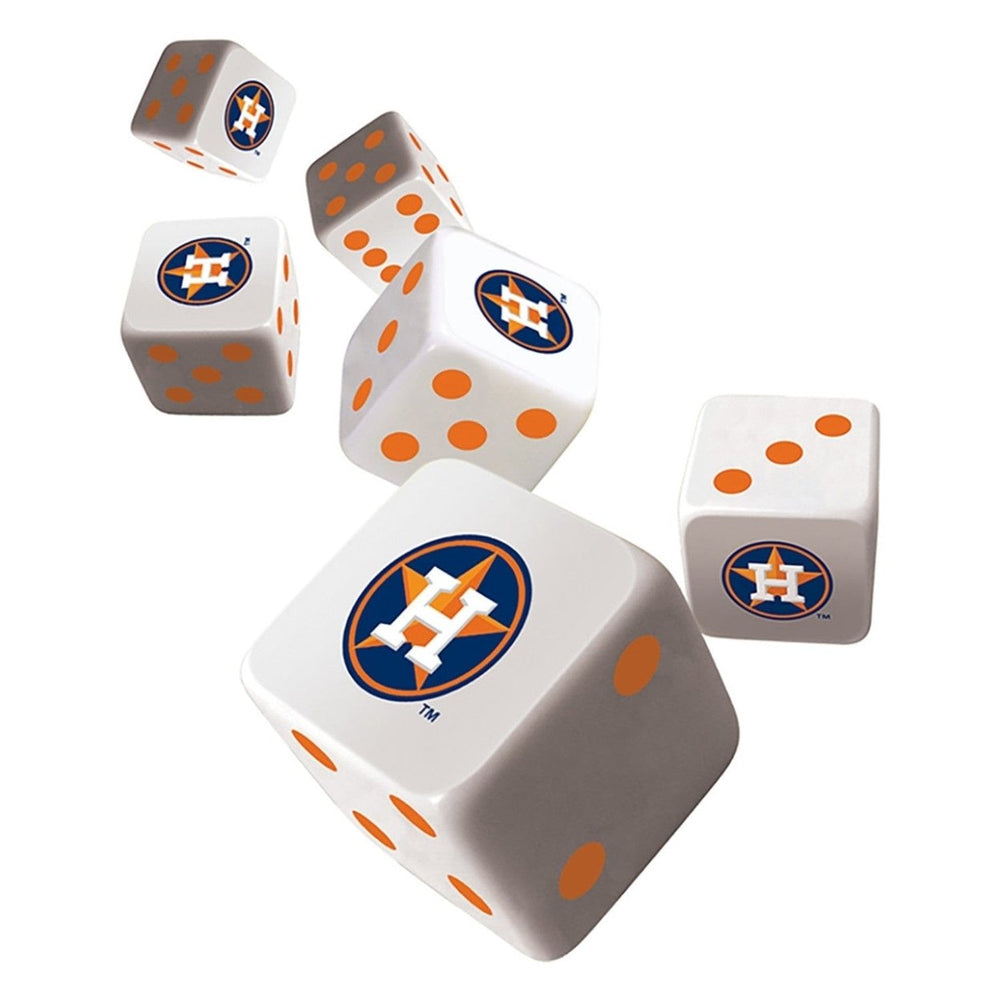 Houston Astros Dice Set 6-Piece D6 Gaming Dice Officially Licensed Team Colors Image 2