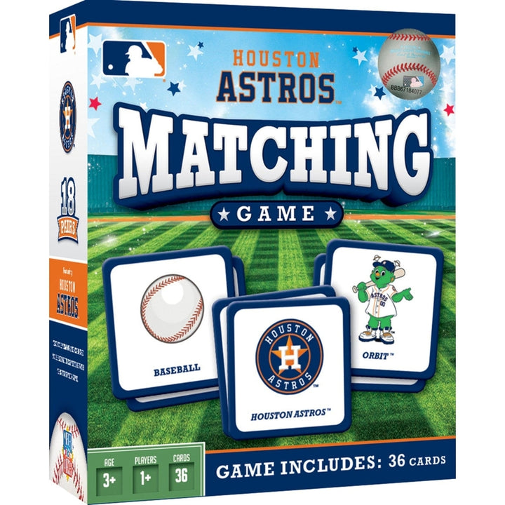 Houston Astros Matching Game MLB Family Fun Memory Game Durable Picture Cards Image 1