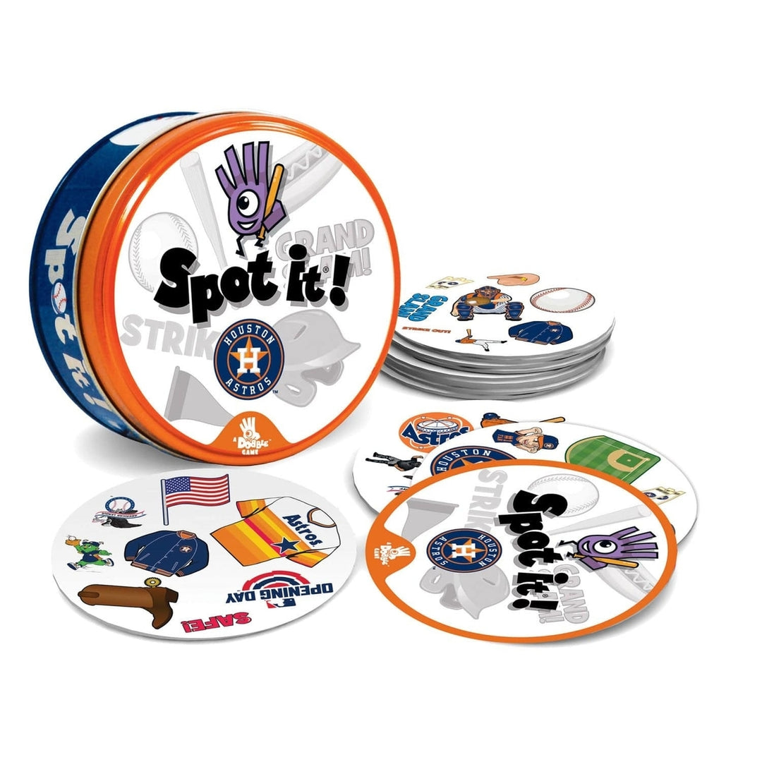 Houston Astros Spot It Card Game MLB Edition 55 Cards Family Fun Ages 7+ Image 2