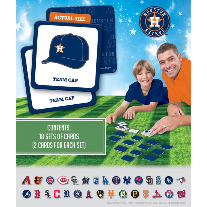 Houston Astros Matching Game MLB Family Fun Memory Game Durable Picture Cards Image 3