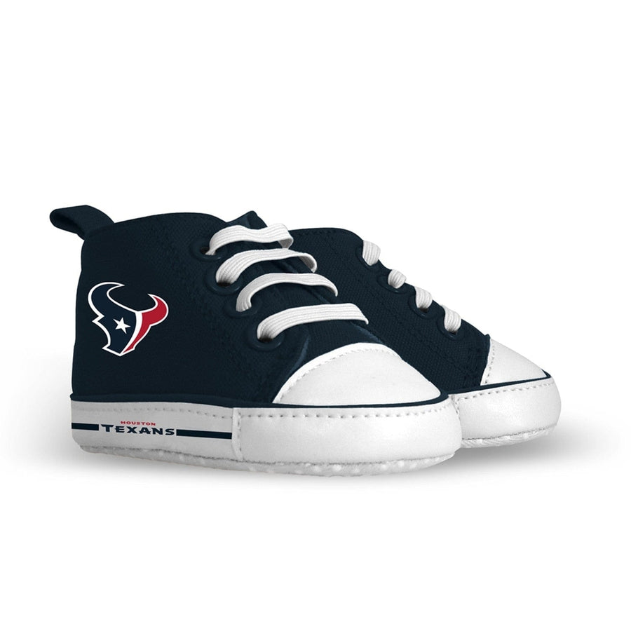 Houston Texans Baby Shoes Unisex High Top Pre-Walkers Soft Fabric Comfortable Image 1