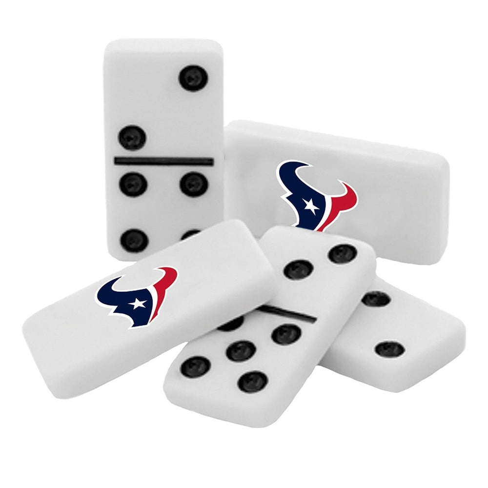 Houston Texans Official Dominoes Set 28 Resin Dominoes Collectible Tin Box Image 2