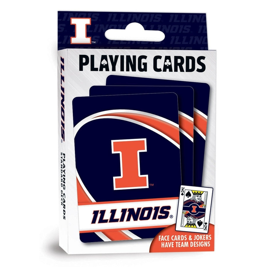 Illinois Fighting Illini Playing Cards NCAA 54 Card Deck Team Logo Design Image 1