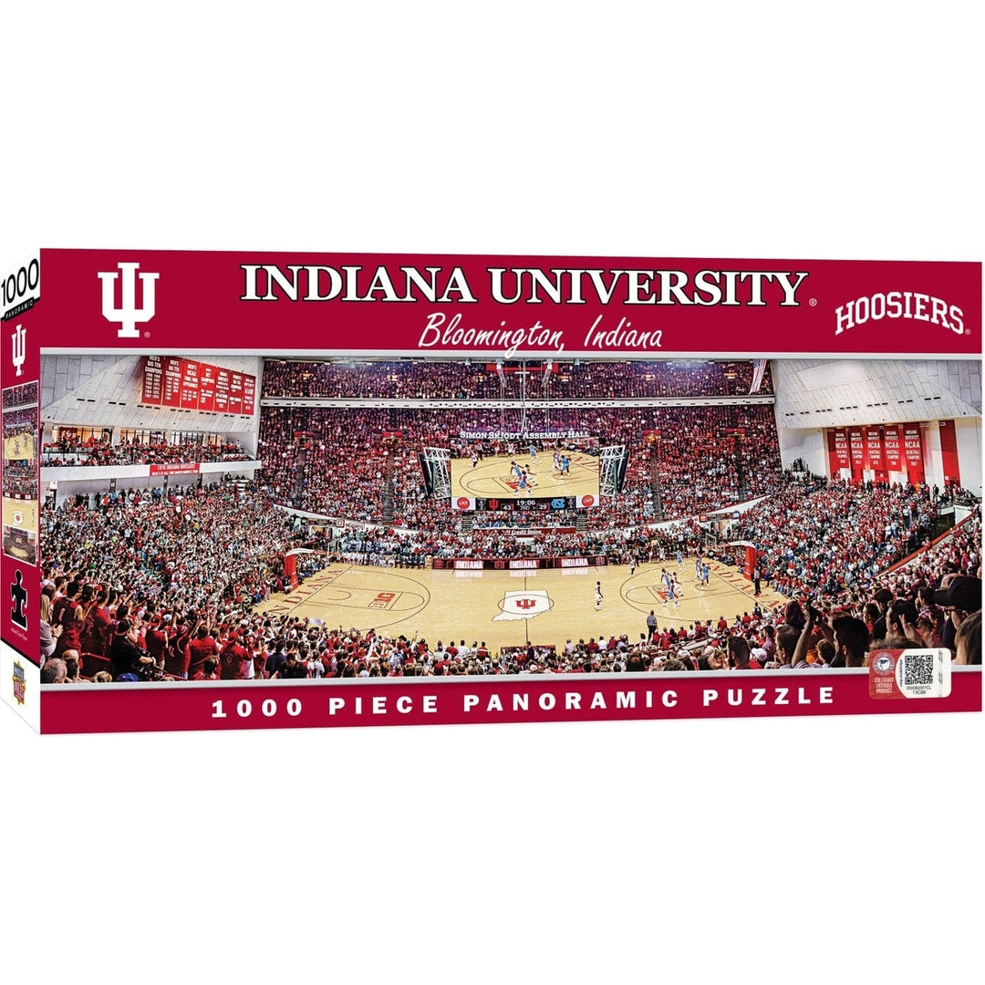 Indiana Hoosiers 1000 Piece Panoramic Jigsaw Puzzle NCAA Assembly Hall Image 1