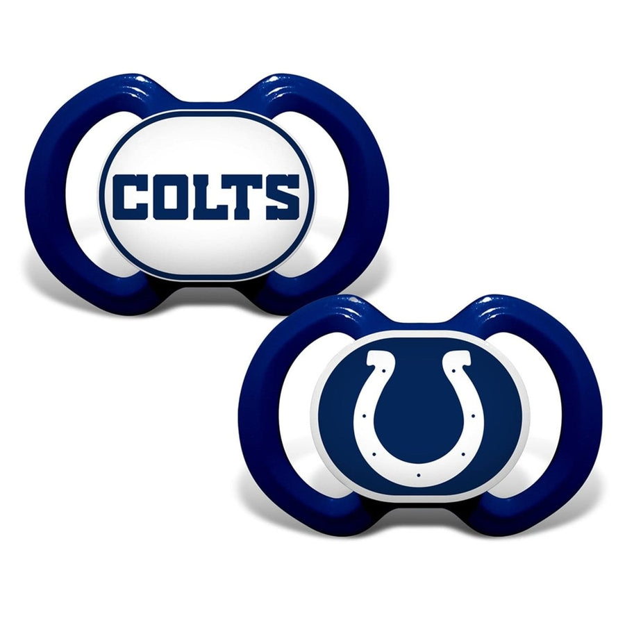 Indianapolis Colts Pacifier 2-Pack BPA-Free Orthodontic Silicone Safe for Infants Image 1