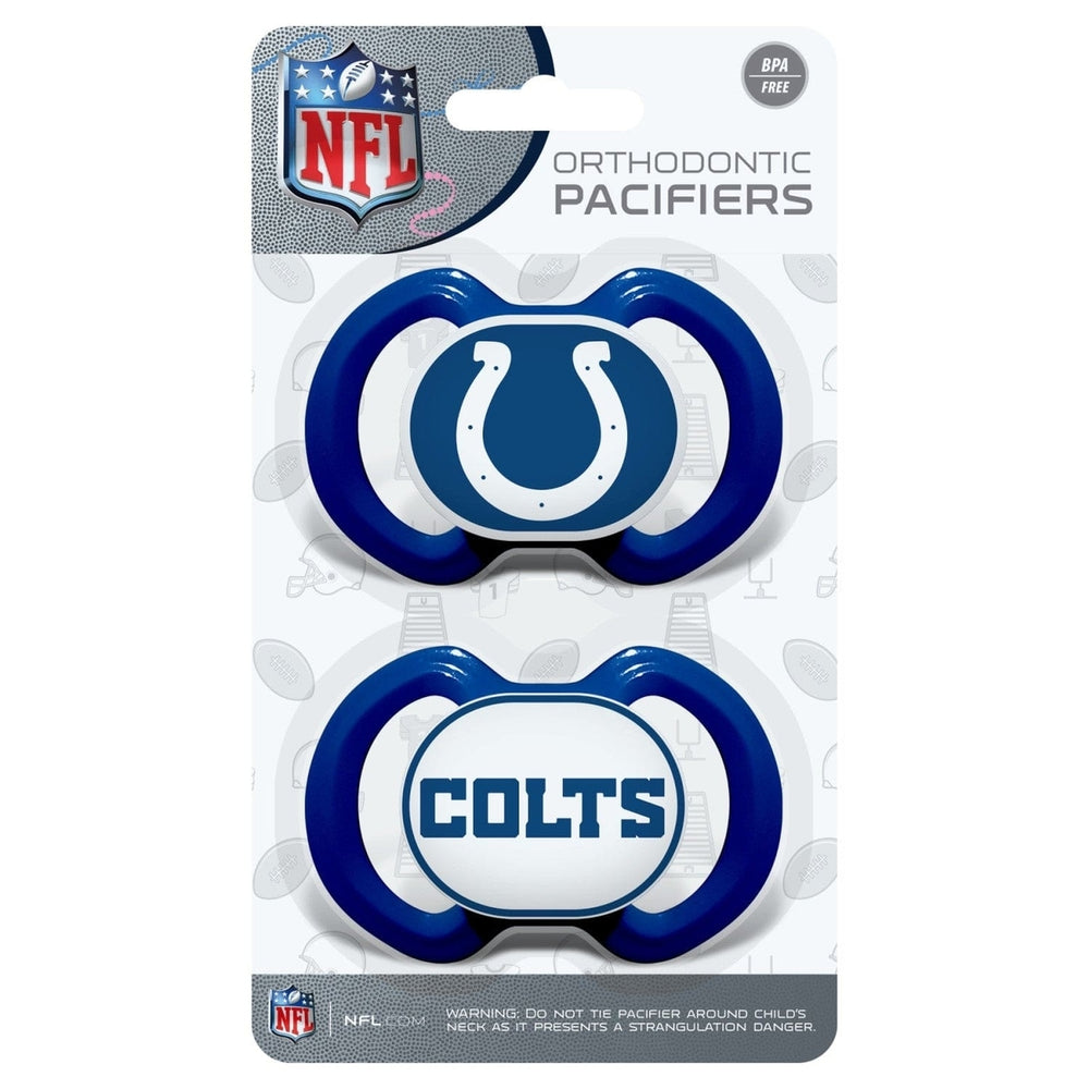 Indianapolis Colts Pacifier 2-Pack BPA-Free Orthodontic Silicone Safe for Infants Image 2