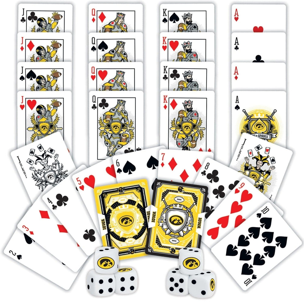 Iowa Hawkeyes 2-Pack Playing Cards Dice Set Officially Licensed NCAA Gear Image 2